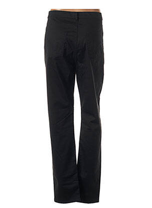 Pantalon slim tissage popeline taille normale noir IMPAQT femme