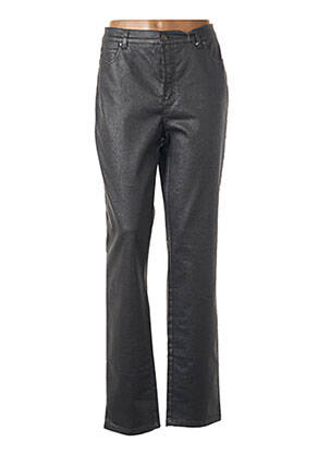 Pantalon slim tissage enduit taille normale gris KARTING femme