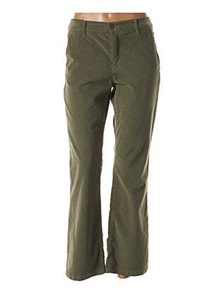 Pantalon droit stretch taille normale vert FIVE femme