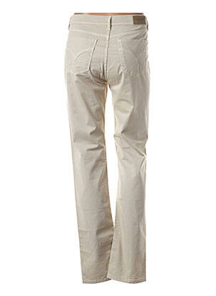 Pantalon slim tissage popeline taille normale beige IMPAQT femme