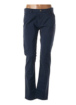 Pantalon slim tissage popeline taille normale bleu IMPAQT femme