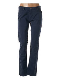Pantalon slim tissage popeline taille normale bleu IMPAQT femme