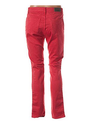 Pantalon slim tissage popeline taille normale rouge IMPAQT femme