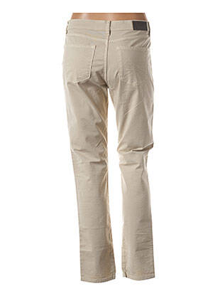 Pantalon slim tissage popeline taille normale beige IMPAQT femme