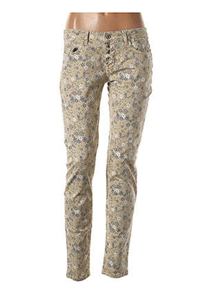 Jeans coupe slim slim taille basse beige RINASCIMENTO femme