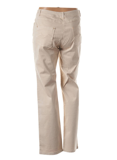 Pantalon slim beige DIXIT pour femme