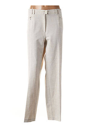 Pantalon droit stretch taille normale beige GERKE MY PANTS femme