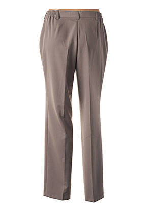 Pantalon droit tissage crêpe taille normale marron GERKE MY PANTS femme