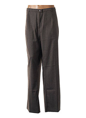 Pantalon droit stretch taille normale marron SYM femme