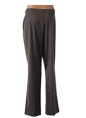 Pantalon droit stretch taille normale marron SYM femme