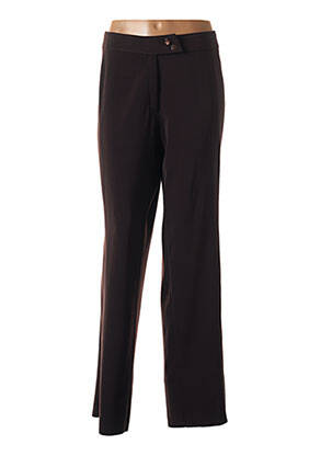 Pantalon droit tissage crêpe taille normale marron CHRISTIAN MARRY femme