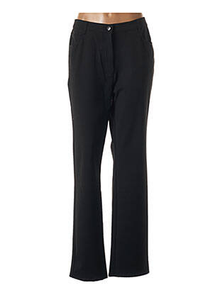 Pantalon droit tissage crêpe taille normale noir PIONEER femme