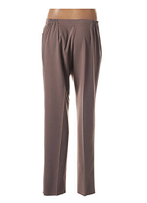 Pantalon slim stretch taille haute marron GRIFFON femme