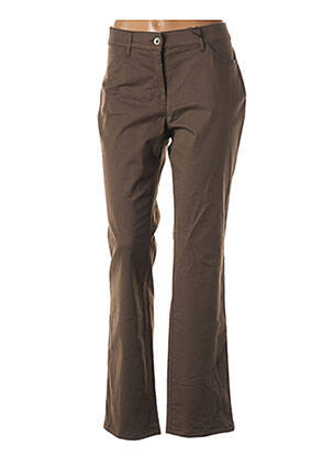 Pantalon slim tissage popeline taille normale marron GERKE MY PANTS femme