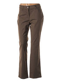 Pantalon slim tissage popeline taille normale marron GERKE MY PANTS femme