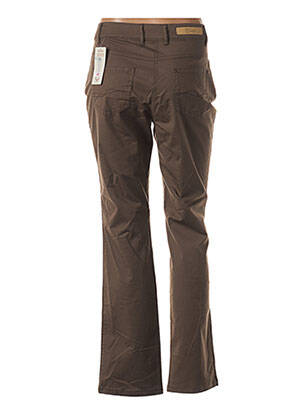 Pantalon slim tissage popeline taille normale marron GERKE MY PANTS femme