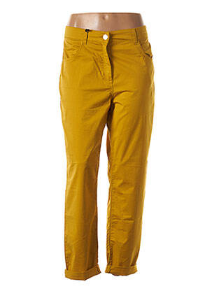 Pantalon droit stretch taille normale jaune EAST DRIVE femme