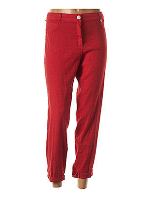 Pantalon 7/8 taille élastique taille normale rouge EAST DRIVE femme