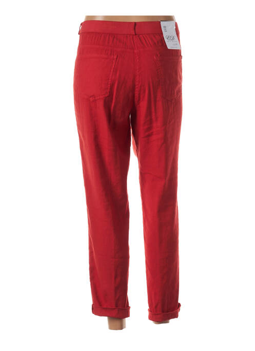 Pantalon 7/8 taille élastique taille normale rouge EAST DRIVE femme