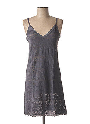 Robe de plage fines bretelles gris SUGGEST femme