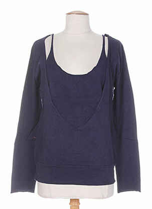 Pull resserrée sur le bas manches longues bleu DIABLESS femme