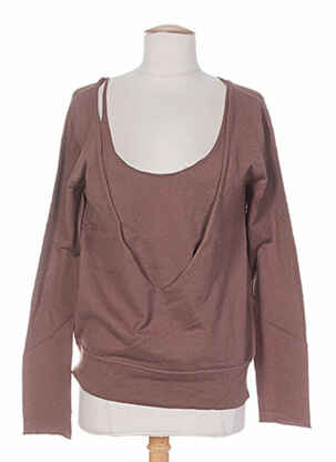 Pull resserrée sur le bas manches longues marron DIABLESS femme
