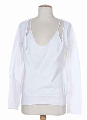 Pull resserrée sur le bas manches longues blanc DIABLESS femme