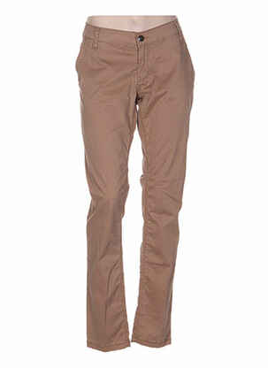 Pantalon chino taille basse taille basse marron MELTIN'POT femme