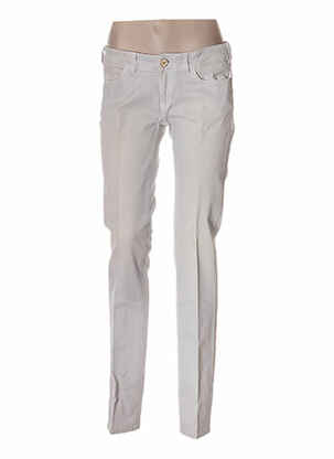Jeans coupe droite taille basse taille basse gris NFY femme