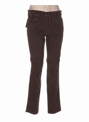 Jeans coupe droite sélection denim taille normale marron MY PANTS femme