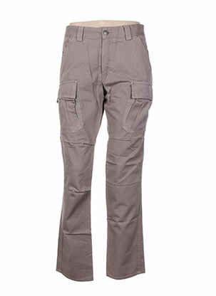 Pantalon droit fermeture zippée sous rabat boutonné taille normale marron MY PANTS femme