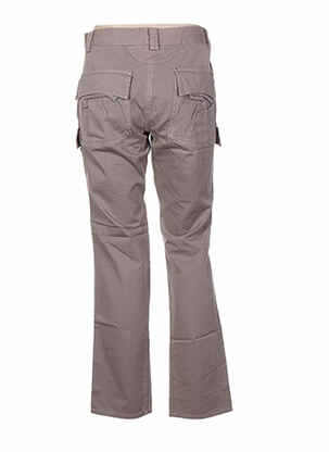 Pantalon droit fermeture zippée sous rabat boutonné taille normale marron MY PANTS femme