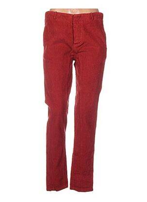 Pantalon slim taille haute taille haute rouge LAURENCE DOLIGE femme