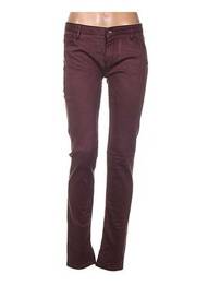 Pantalon slim taille basse taille basse violet REIKO femme