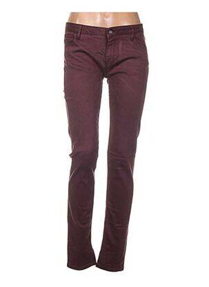 Pantalon slim taille basse taille basse violet REIKO femme