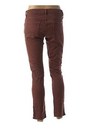 Pantalon 7/8 fermeture zippée sous rabat boutonné taille basse orange ACQUAVERDE femme