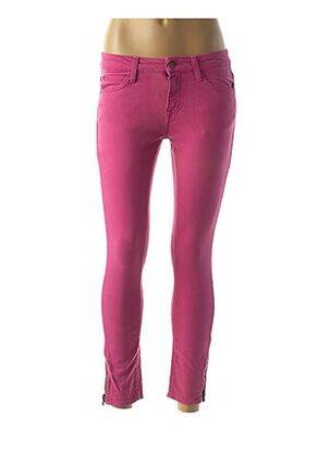 Pantalon 7/8 stretch taille basse rose ACQUAVERDE femme