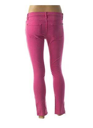 Pantalon 7/8 stretch taille basse rose ACQUAVERDE femme