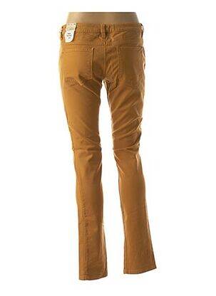 Pantalon droit stretch taille basse jaune WAS femme