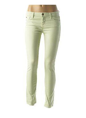 Pantalon slim taille basse taille basse vert ACQUAVERDE femme