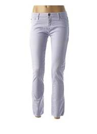 Pantalon 7/8 stretch taille basse violet ACQUAVERDE femme