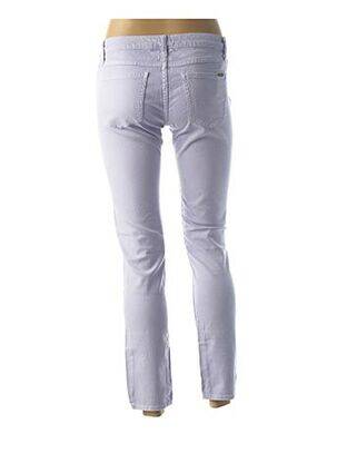 Pantalon 7/8 stretch taille basse violet ACQUAVERDE femme