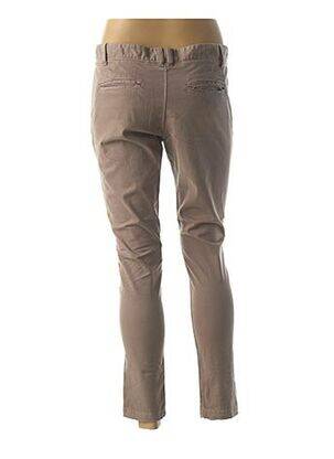 Pantalon 7/8 stretch taille basse marron ACQUAVERDE femme