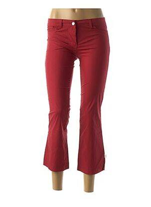 Pantacourt coupe droite taille basse rouge DIABLESS femme