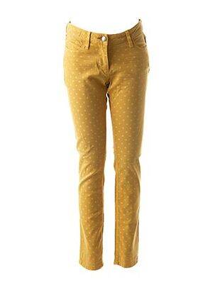 Pantalon 7/8 stretch taille basse jaune WAS femme