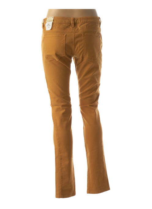 Pantalon droit stretch taille basse jaune WAS femme