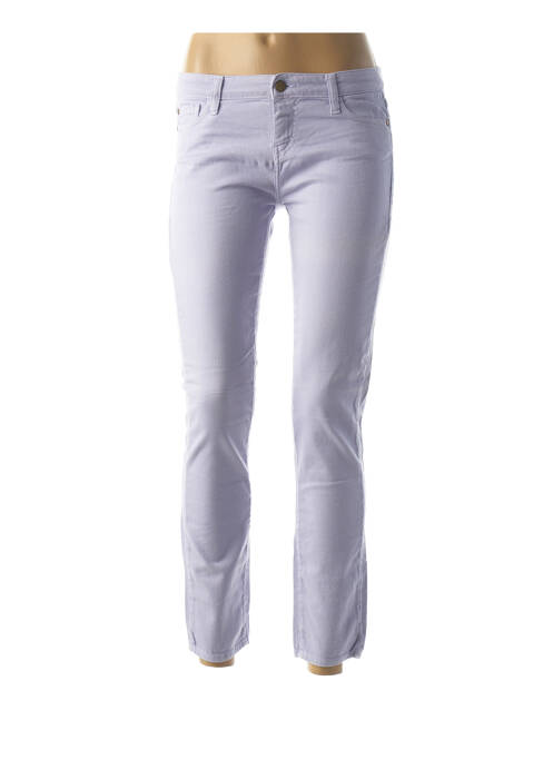 Pantalon 7/8 stretch taille basse violet ACQUAVERDE femme