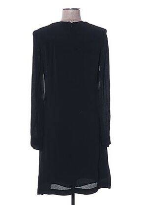 Robe mi-longue manches longues manches longues noir LAURENCE DOLIGE femme