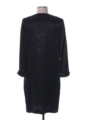 Robe mi-longue imprimé fantaisie manches longues noir SWILDENS femme