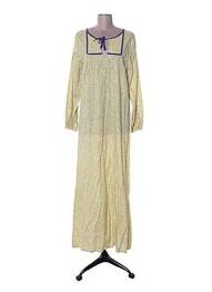 Robe longue manches longues manches longues jaune CH.IND. femme
